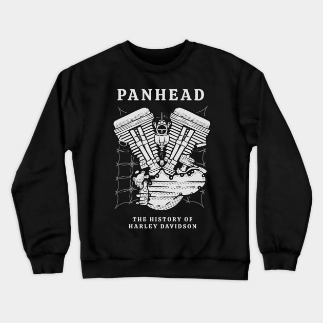 panhead american engine Crewneck Sweatshirt by noorshine